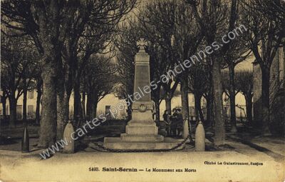 Carte postale ancienne Le Monument aux Morts — Saint-Sornin (Charente-Maritime)