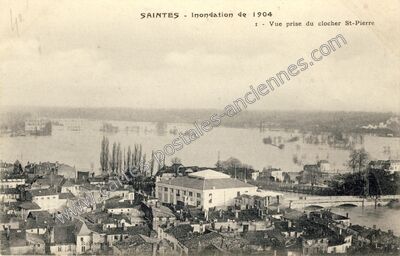 Carte postale ancienne Inondation de 1904 — Saintes (Charente-Maritime)
