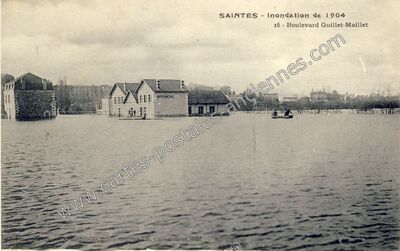 Carte postale ancienne Inondation de 1904 — Saintes (Charente-Maritime)