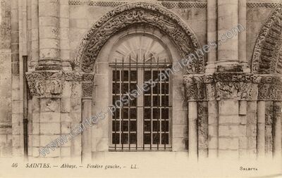 Carte postale ancienne Abbaye. - Fenêtre gauche — Saintes (Charente-Maritime)