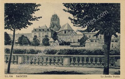 Carte postale ancienne Le Jardin Public — Saintes (Charente-Maritime)