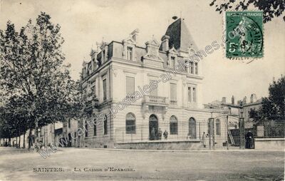 Carte postale ancienne La Caisse d'Épargne — Saintes (Charente-Maritime)