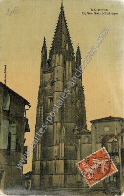 Carte postale ancienne Eglise Saint-Eutrope — Saintes (Charente-Maritime)