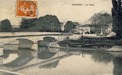 Carte postale ancienne Le Pont — Saintes (Charente-Maritime)