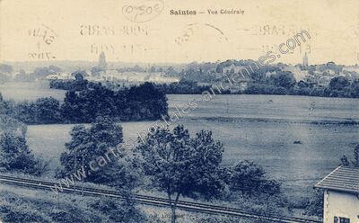 Carte postale ancienne Vue Générale — Saintes (Charente-Maritime)
