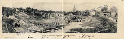 Carte postale ancienne Panorama des Arènes. Fête du 24 Juillet 1904 — Saintes (Charente-Maritime)