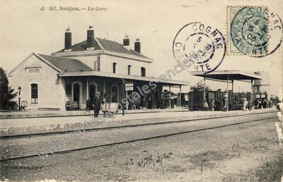 Carte postale ancienne La Gare — Saujon (Charente-Maritime)