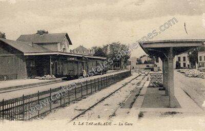 Carte postale ancienne La Gare — La Tremblade (Charente-Maritime)