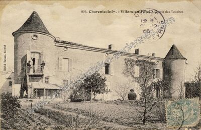 Carte postale ancienne Logis des Touches — Villars-en-Pons (Charente-Maritime)