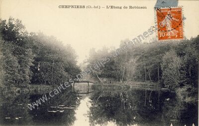 Carte postale ancienne L'Etang de Robinson — Chepniers (Charente-Maritime)