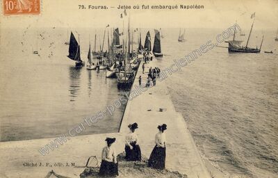 Carte postale ancienne Jetée où fut embarqué Napoléon — Fouras (Charente-Maritime)