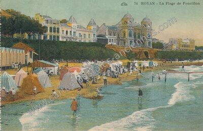 Carte postale ancienne La Plage de Foncillon — Royan (Charente-Maritime)