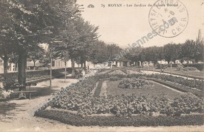 Carte postale ancienne Les Jardins du Square Botton — Royan (Charente-Maritime)