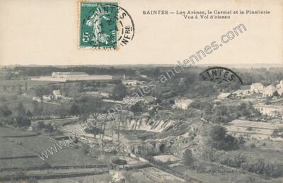 Carte postale ancienne Les Arènes, le Carmel et la Pinellerie — Saintes (Charente-Maritime)