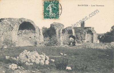 Carte postale ancienne Les Thermes — Saintes (Charente-Maritime)