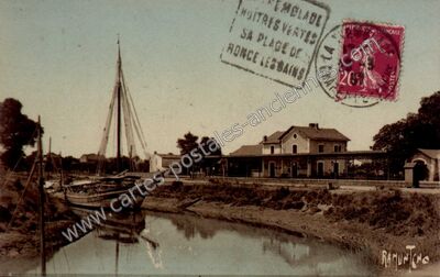 Carte postale ancienne Huitres vertes, sa plage — Fouras (Charente-Maritime)