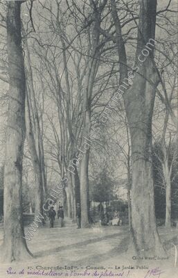 Carte postale ancienne Le Jardin Public — Cozes (Charente-Maritime)