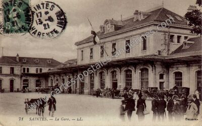 Carte postale ancienne La Gare — Saintes (Charente-Maritime)