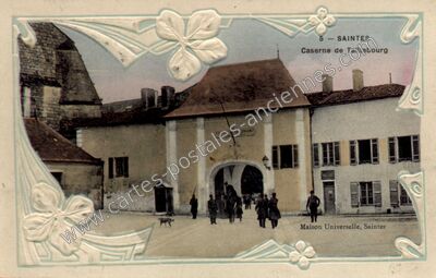 Carte postale ancienne Caserne de Taillebourg — Saintes (Charente-Maritime)