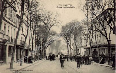 Carte postale ancienne Cours National — Saintes (Charente-Maritime)