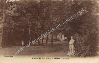 Carte postale ancienne Marie - Jardin — Marans (Charente-Maritime)