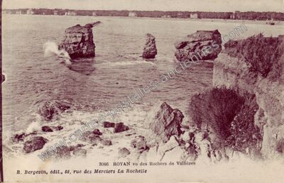 Carte postale ancienne Royan vu des Rochers de Vallières — Royan (Charente-Maritime)