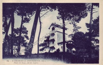 Carte postale ancienne Phare de Suzac, dit des Lapins — Saint-Georges-de-Didonne (Charente-Maritime)