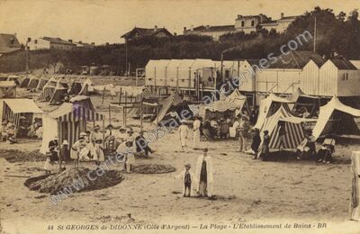 Carte postale ancienne La Plage - L'Etablissement de Bains — Saint-Georges-de-Didonne (Charente-Maritime)