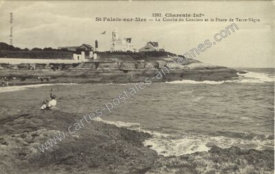 Carte postale ancienne La Conche du Conciers et le Phare de Terre-Nègre — Saint-Palais-sur-Mer (Charente-Maritime)