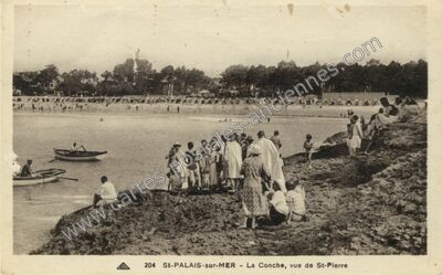 Carte postale ancienne La Conche, vue de St-Pierre — Saint-Palais-sur-Mer (Charente-Maritime)