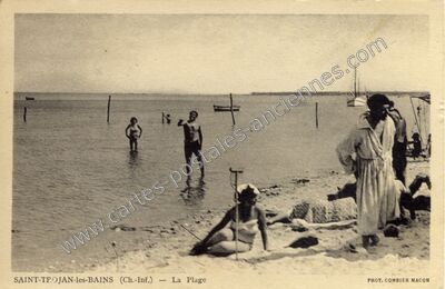 Carte postale ancienne La Plage — Saint-Trojan-les-Bains (Charente-Maritime)