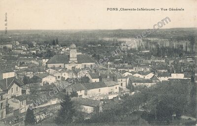 Carte postale ancienne Vue Générale — Pons (Charente-Maritime)