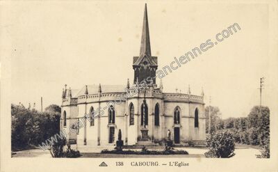 Carte postale ancienne L'Eglise — Cabourg (Calvados)