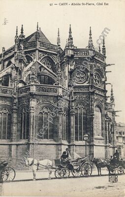 Carte postale ancienne Abside St-Pierre, Côté Est — Caen (Calvados)