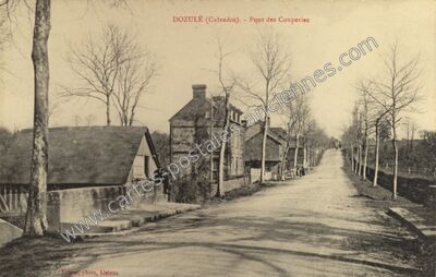 Carte postale ancienne Pont des Couperies — Dozulé (Calvados)