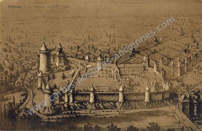 Carte postale ancienne Chateau de Falaise — Falaise (Calvados)
