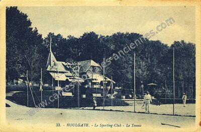 Carte postale ancienne Le Sporting-Club - Le Tennis — Houlgate (Calvados)