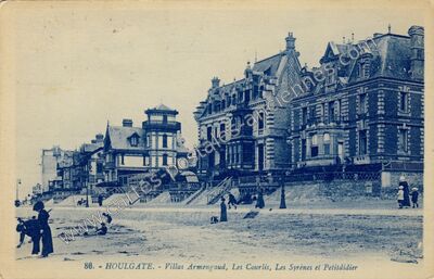 Carte postale ancienne Villas Armengaud, Les Courlis, Les Syrènes et Petitdidier — Houlgate (Calvados)