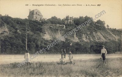 Carte postale ancienne Les Falaises vers Dives — Houlgate (Calvados)