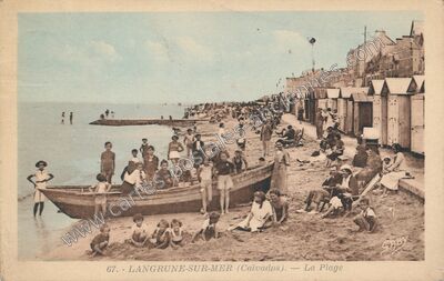 Carte postale ancienne La Plage — Langrune-sur-Mer (Calvados)