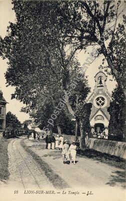 Carte postale ancienne Le Temple — Lion-sur-Mer (Calvados)