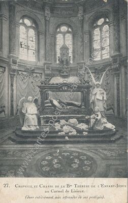 Carte postale ancienne Chapelle et chasse de la Bse Thérèse de l'Enfant-Jésus — Lisieux (Calvados)
