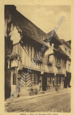 Carte postale ancienne Hôtel de l'Equerre (XVIe siècle) — Orbec (Calvados)