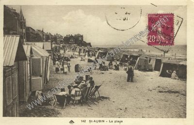 Carte postale ancienne St Aubin — Saint-Aubin-sur-Mer (Calvados)