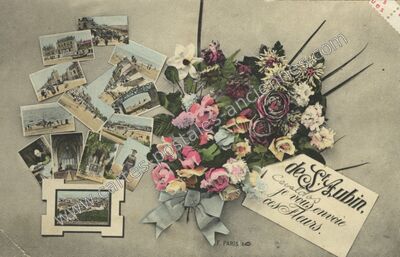 Carte postale ancienne St Aubin — Saint-Aubin-sur-Mer (Calvados)