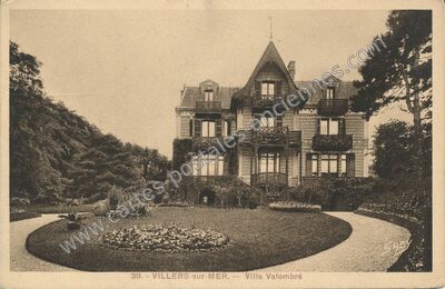 Carte postale ancienne Villa Valombré — Villers-sur-Mer (Calvados)