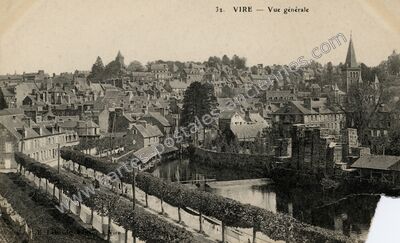 Carte postale ancienne Vue générale — Vire (Calvados)
