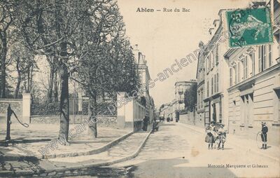 Carte postale ancienne Rue du Bac — Ablon (Calvados)