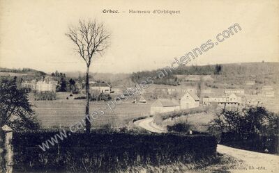 Carte postale ancienne Orbiquet — Orbec (Calvados)