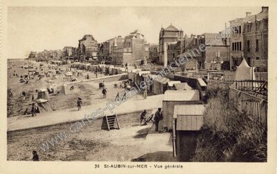 Carte postale ancienne Vue générale — Saint-Aubin-sur-Mer (Calvados)
